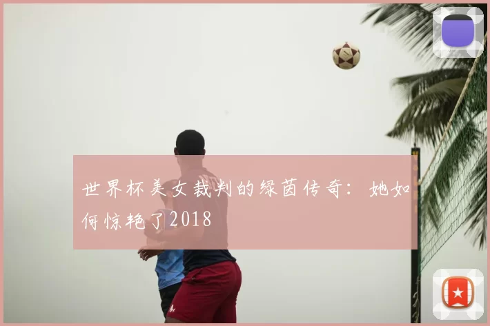 世界杯美女裁判的绿茵传奇:她如何惊艳了2018